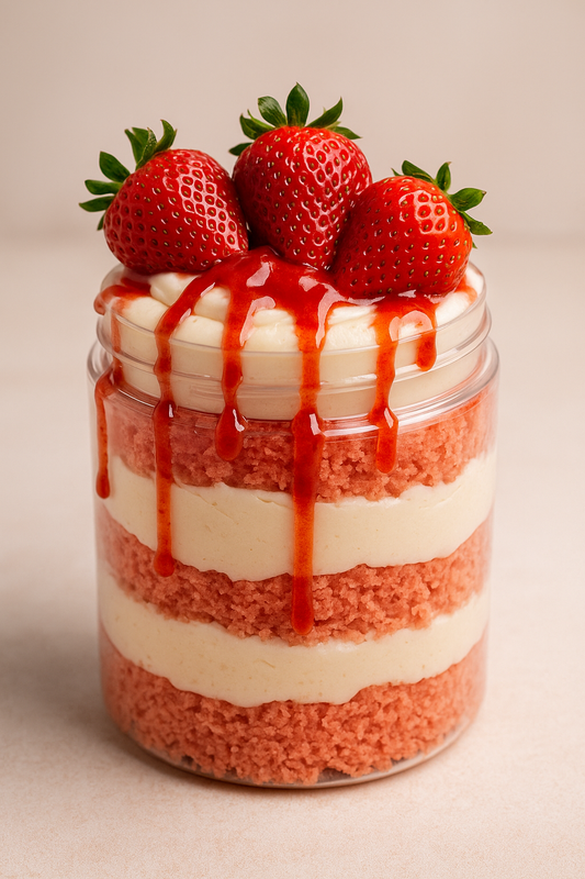 Strawberry Bliss Cake-Jar